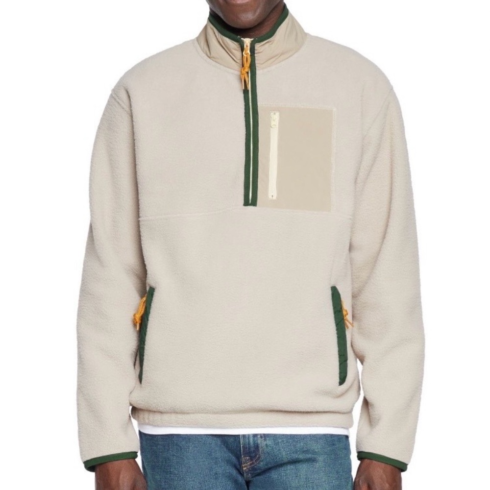 GAP fleece pullover  beige outdoor cozy jacket NEW IN PACKAGE